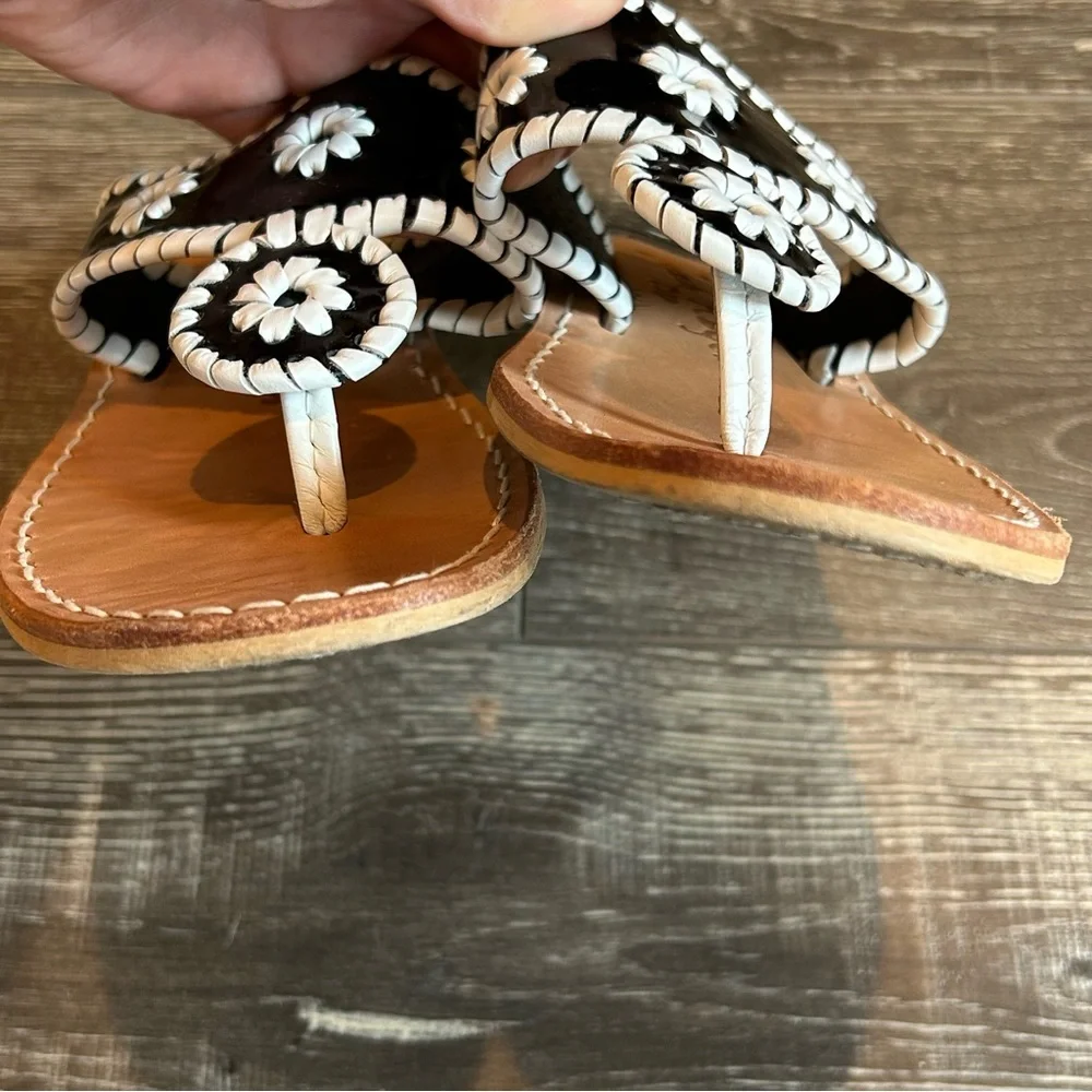 Black Patent Leather Jack Rogers Sandals - Picture 3 of 7